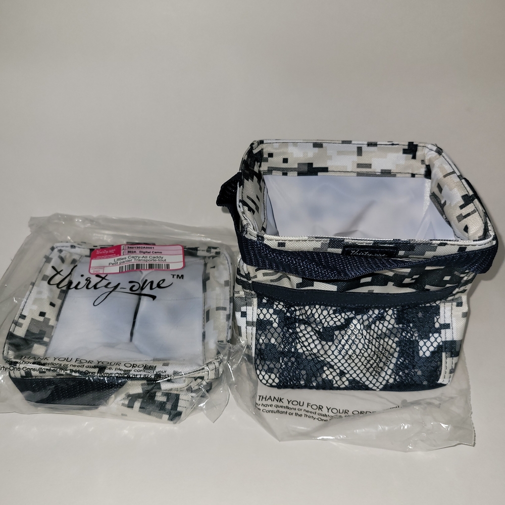 2 NEW Thirty-One Littles Carry-All Caddy- Digital Camo